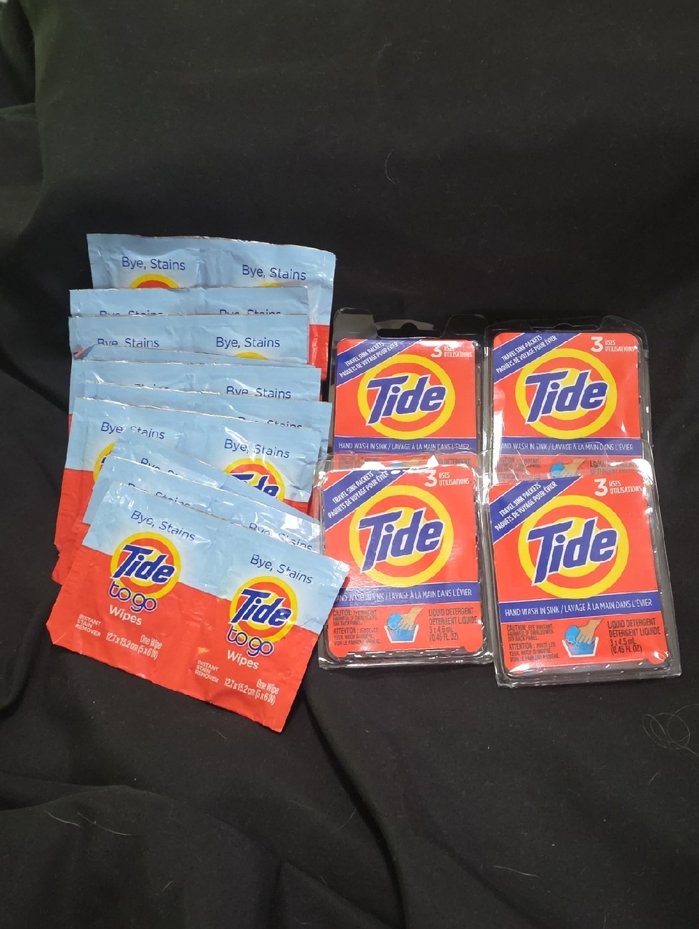 Tide To Go Stain Remover Wipes & Travel Sink Packets - Orange/Blue